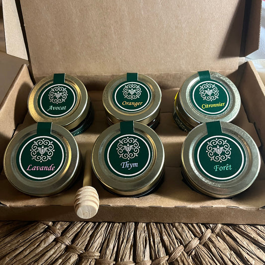 Coffret découverte 6 pots de miel 70g